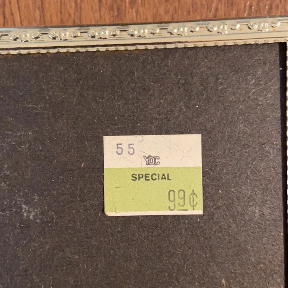 Vintage Gold Colored Pressed Metal Frame